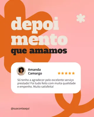 Publicação de depoimento do Coral Retro no Instagram