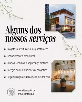 Publicação de serviços arquitetônicos modernos bege no Instagram