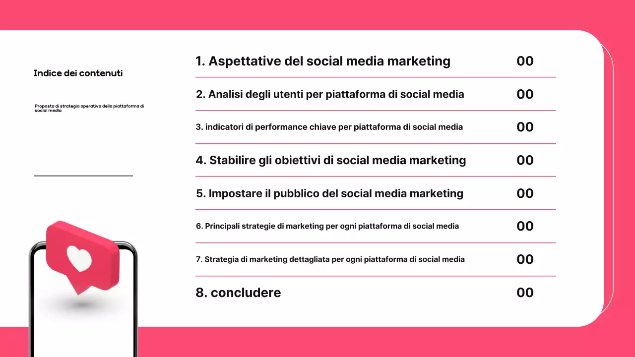 Proposta di social media moderna e rosa
