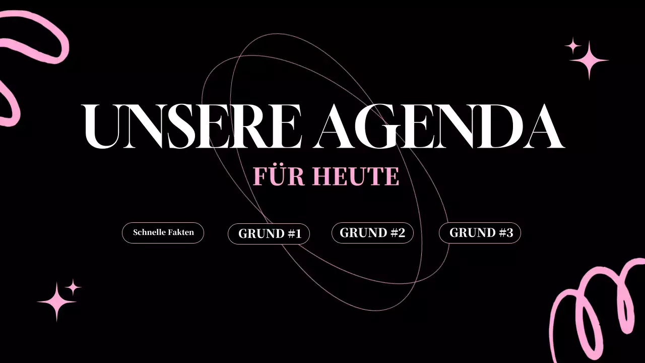 Schwarz-Rosa Modern Fandom Präsentation