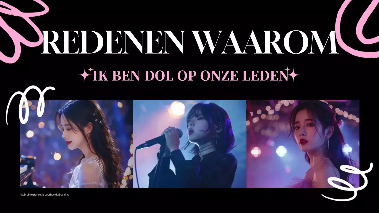 Zwart Roze Moderne Vandom Presentatie