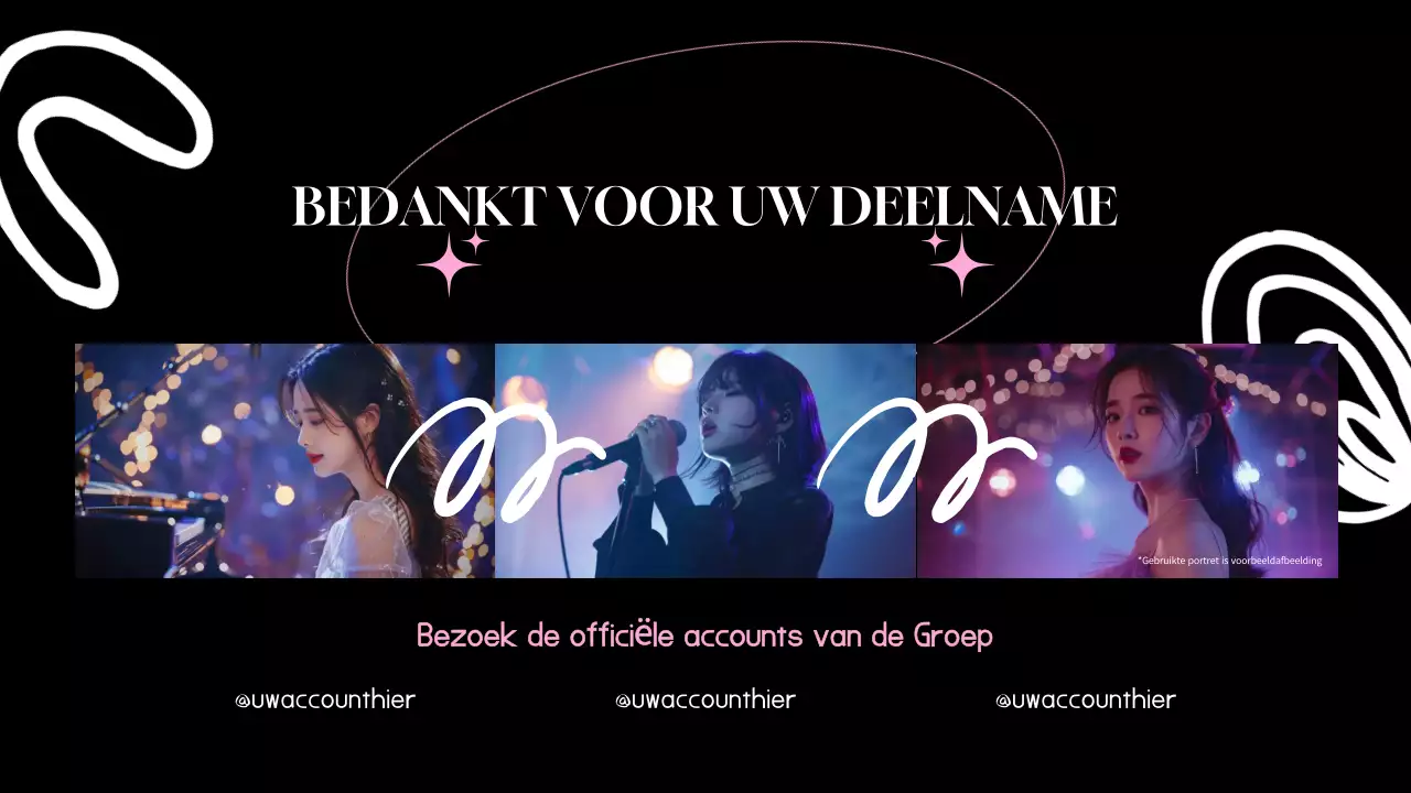 Zwart Roze Moderne Vandom Presentatie