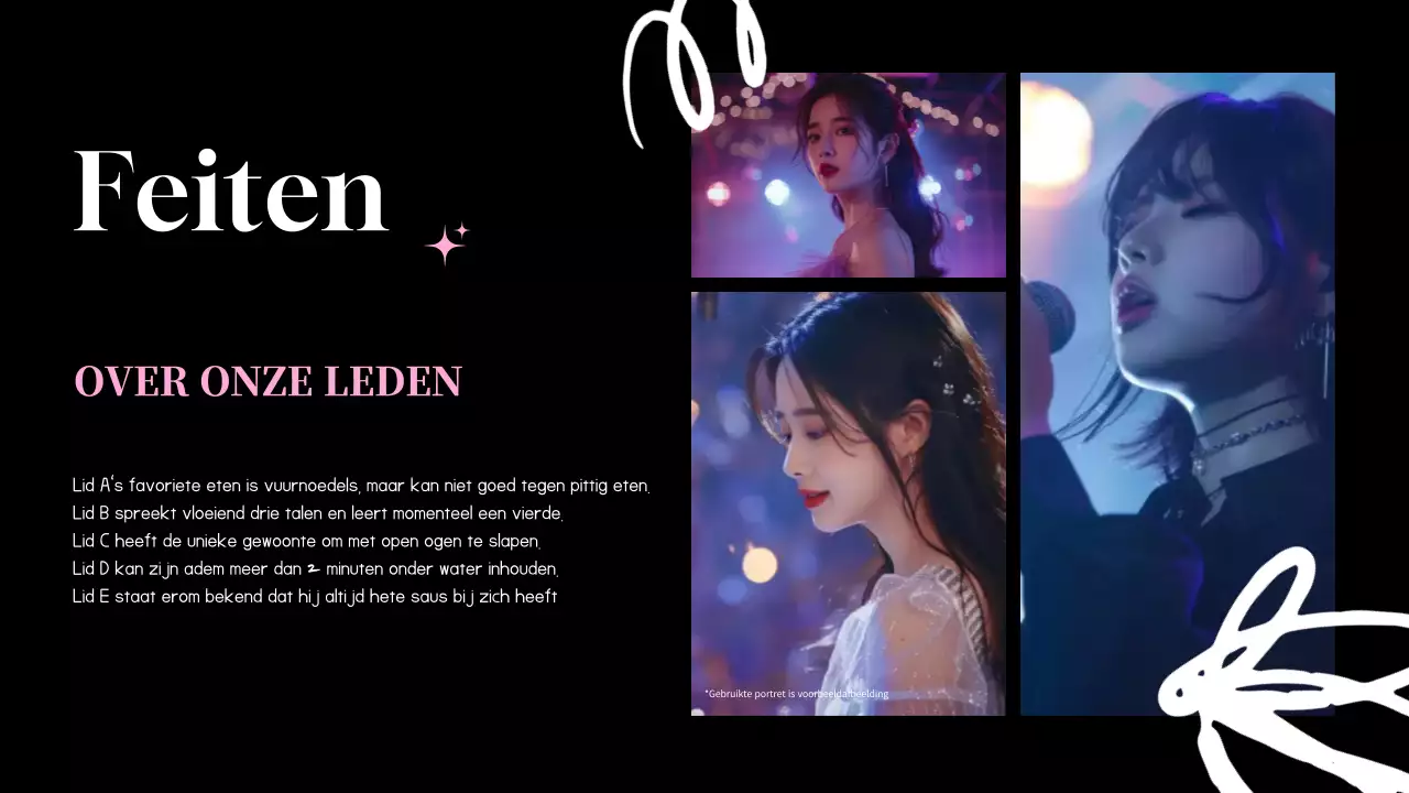 Zwart Roze Moderne Vandom Presentatie