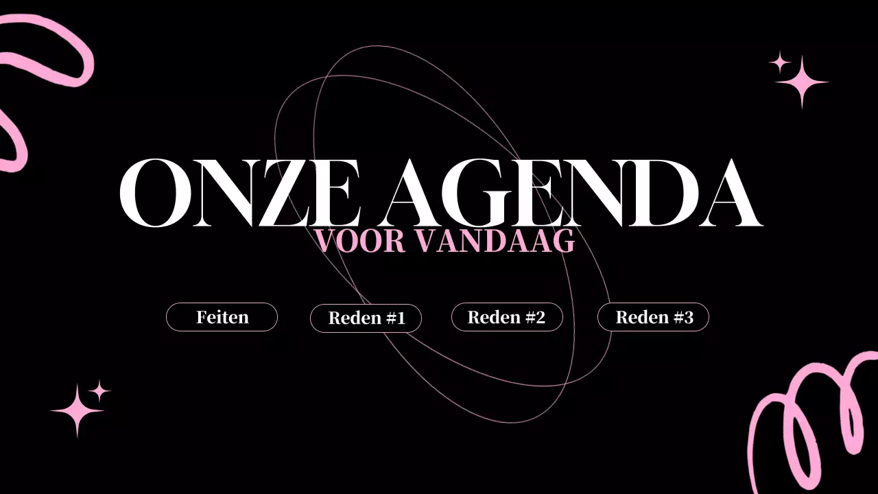Zwart Roze Moderne Vandom Presentatie