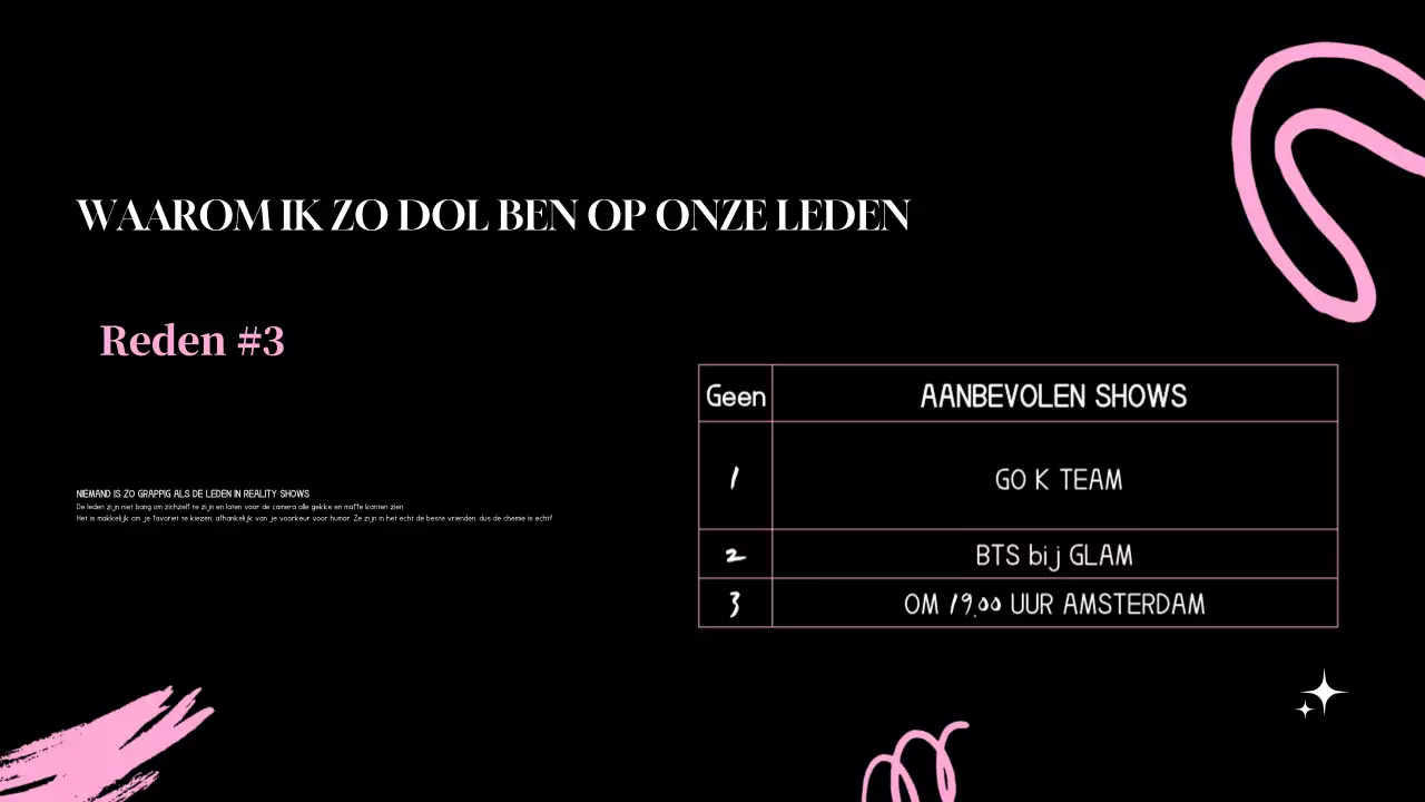 Zwart Roze Moderne Vandom Presentatie