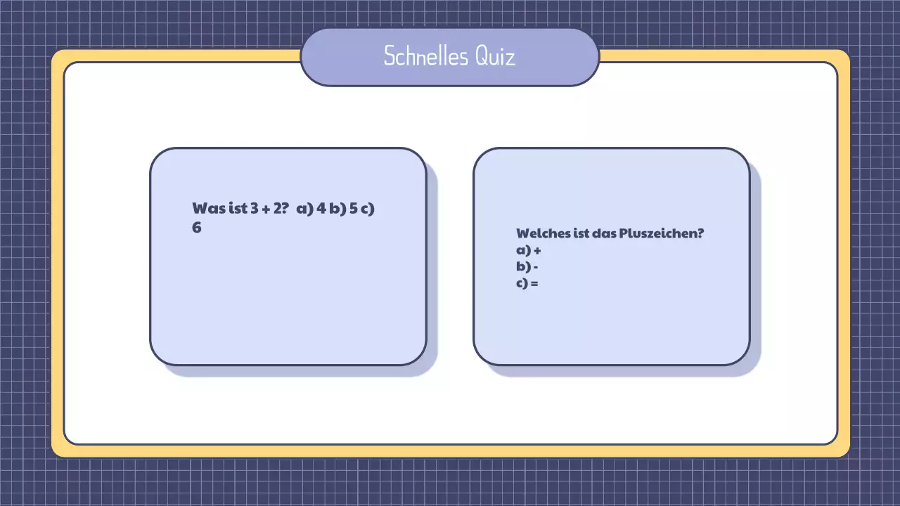 Präsentation einer einfachen Mathestunde