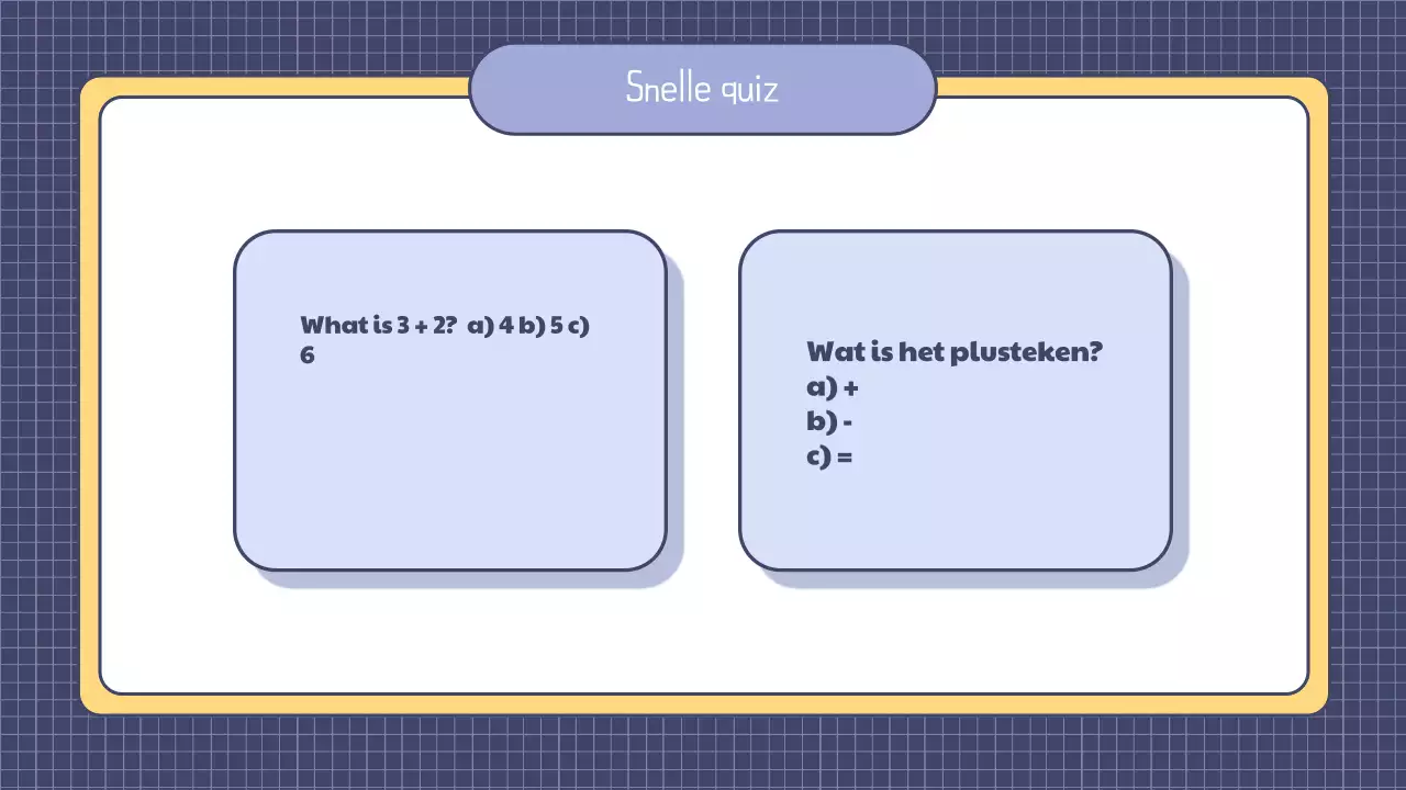 Presentatie eenvoudige wiskundeles