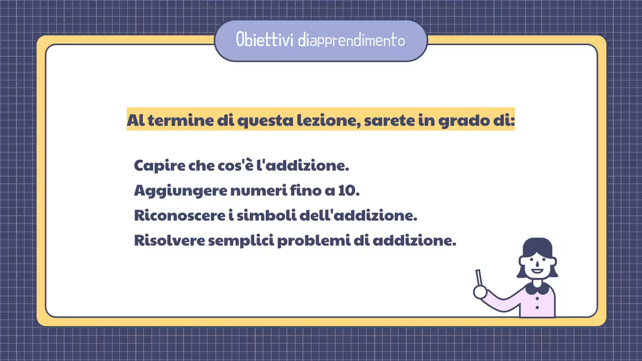 Presentazione di una semplice lezione di matematica
