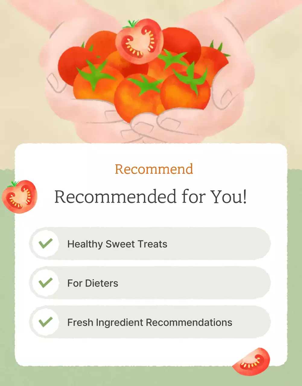 Promoção da venda de tomates-cereja simples em Marfim e Lótus