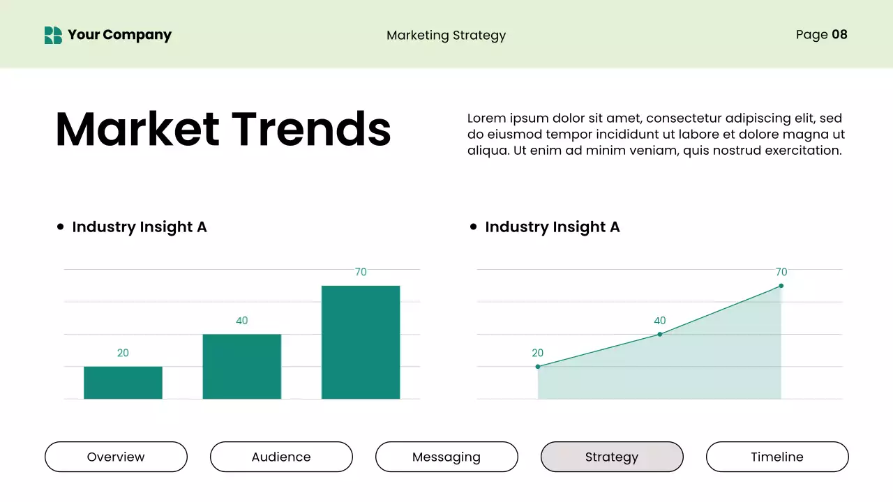 Green Modern Content Marketing Strategy Presentation