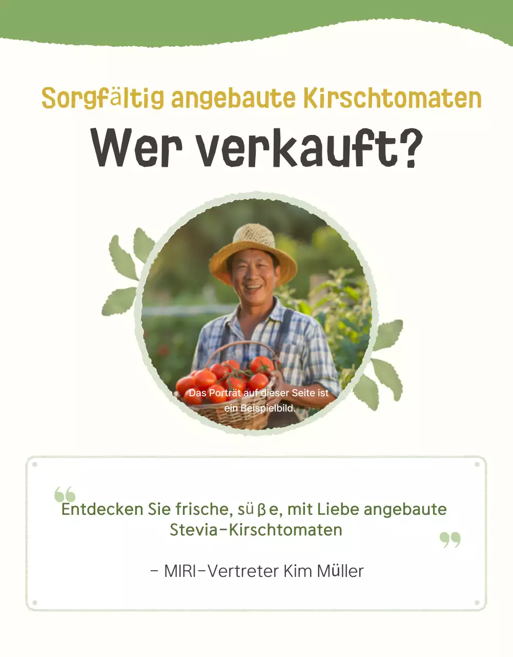 Förderung des Verkaufs der schönen Kirschtomaten Ivory und Lotus