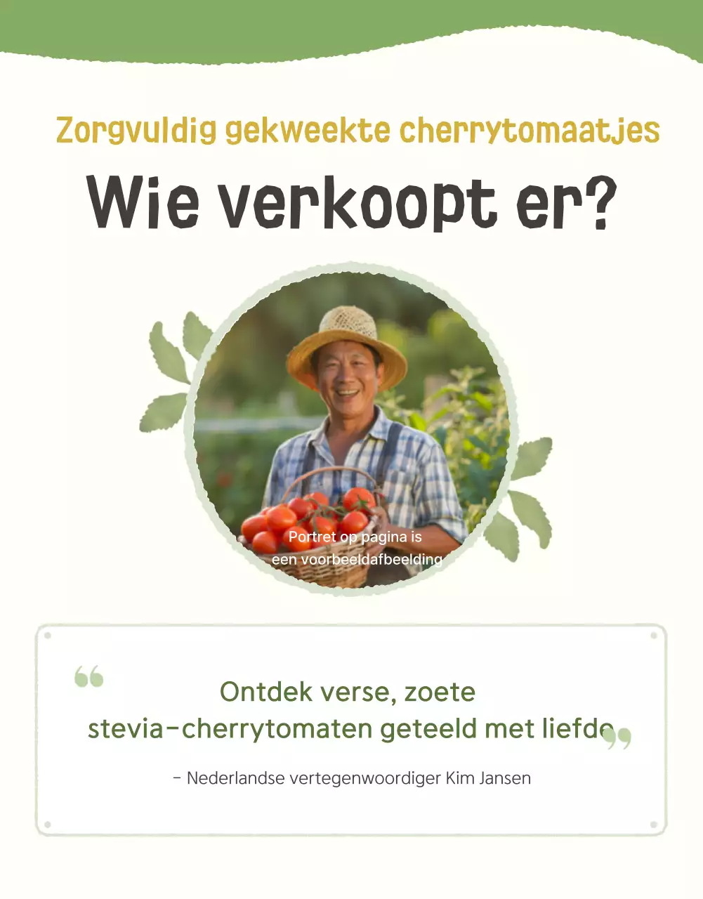 De verkoop van Ivory en Lotus prachtige kerstomaten promoten