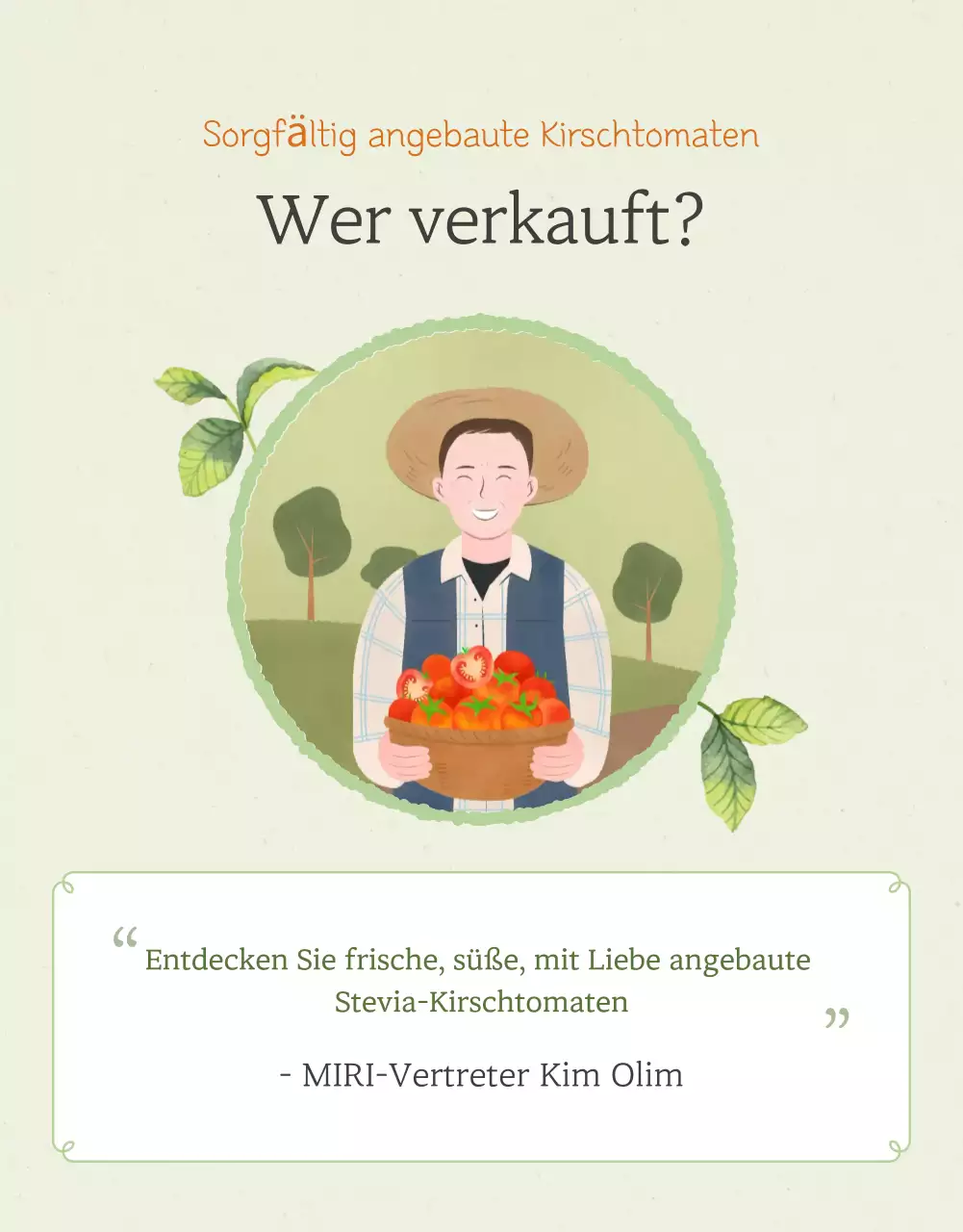 Förderung des Verkaufs von einfachen Kirschtomaten in Elfenbein und Lotus