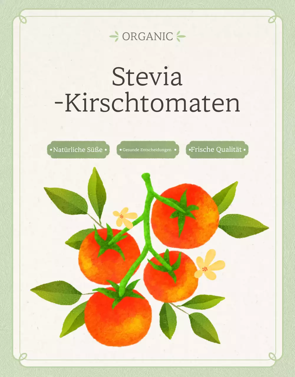 Förderung des Verkaufs von einfachen Kirschtomaten in Elfenbein und Lotus