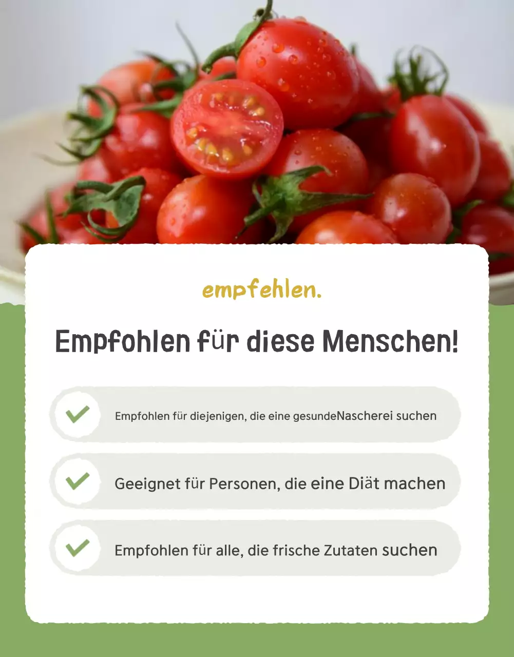 Förderung des Verkaufs der schönen Kirschtomaten Ivory und Lotus