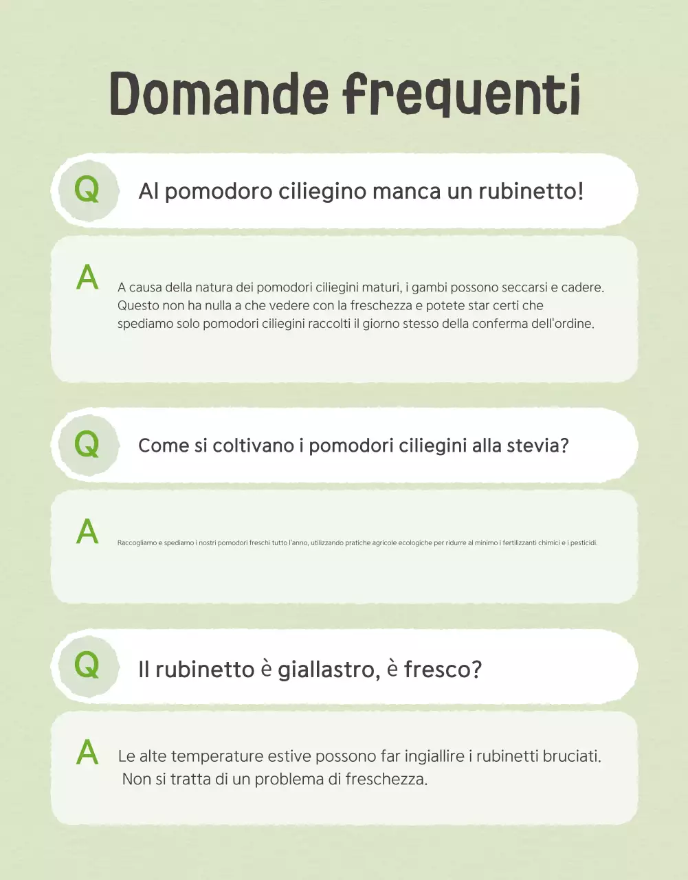 Promozione della vendita dei pomodori ciliegini Ivory e Lotus beautiful