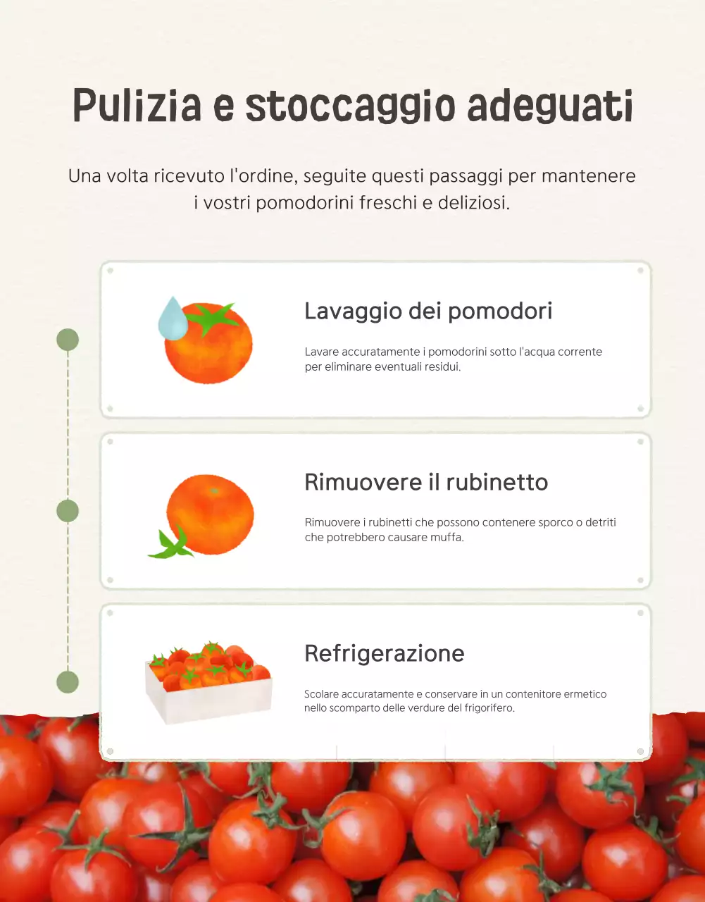 Promozione della vendita dei pomodori ciliegini Ivory e Lotus beautiful