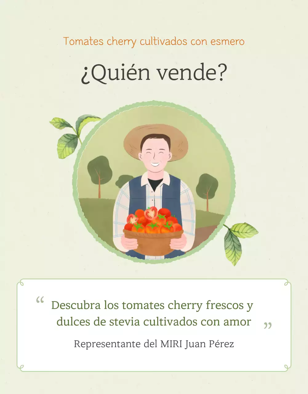 Promoción de la venta de tomates cherry simples en Ivory y Lotus