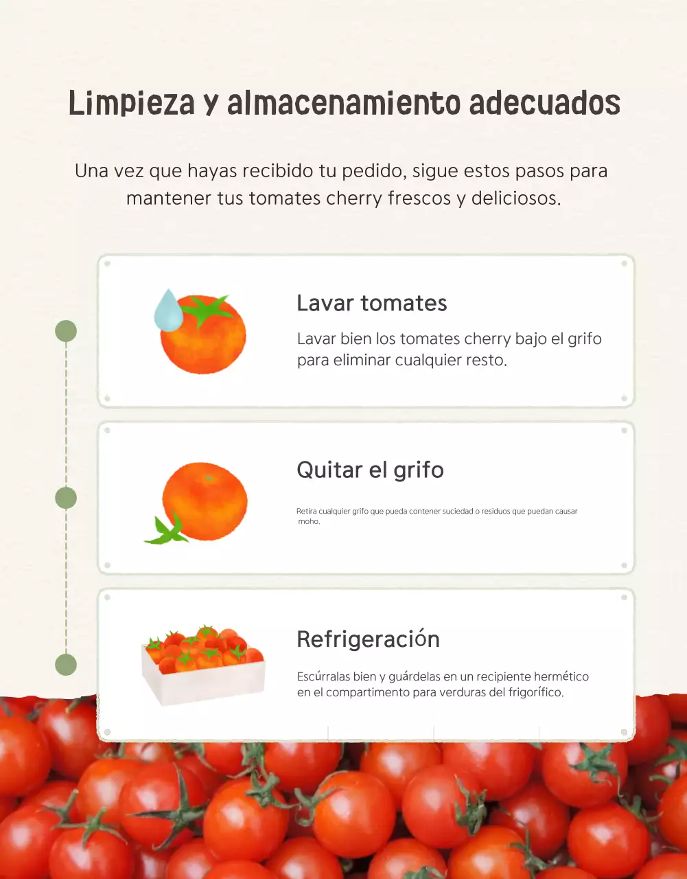 Promoción de la venta de tomates cherry de las variedades Ivory y Lotus beautiful