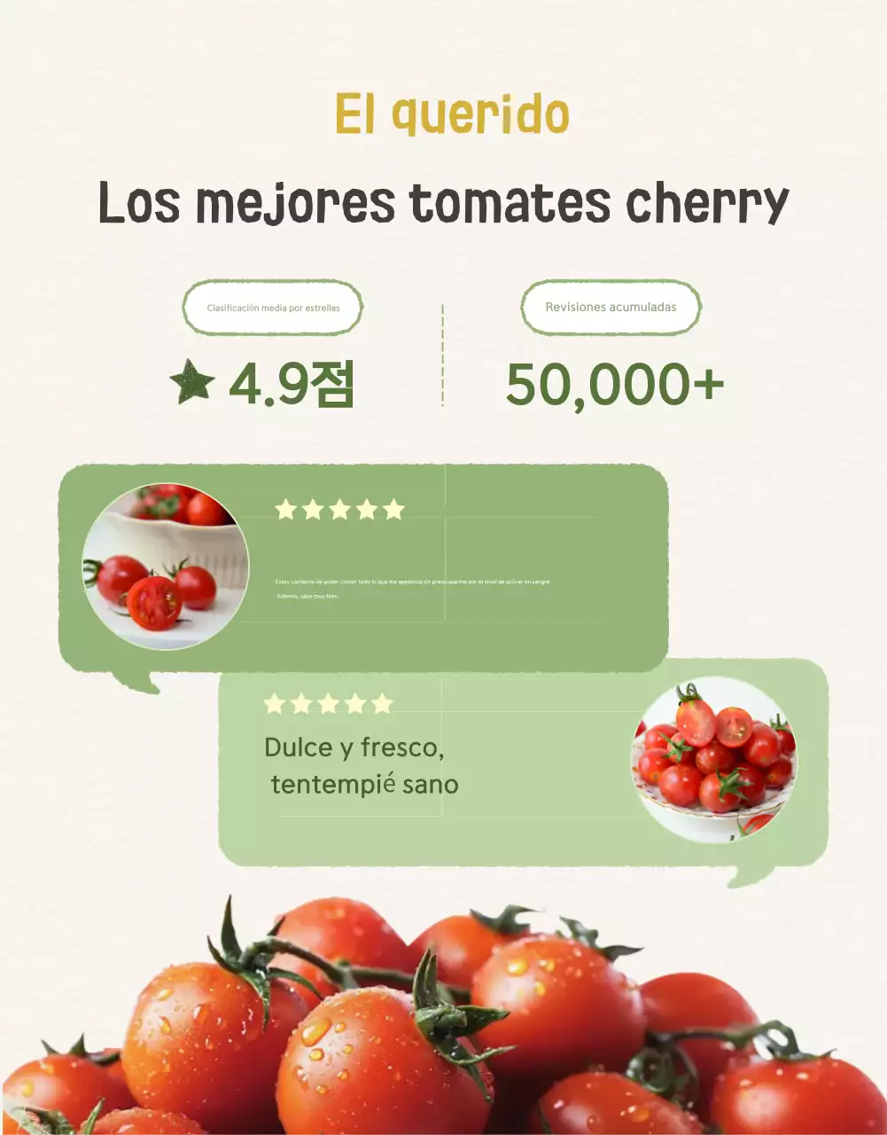 Promoción de la venta de tomates cherry de las variedades Ivory y Lotus beautiful