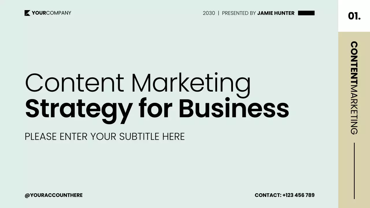 Muted Content Marketing Plan Strategy Presentation