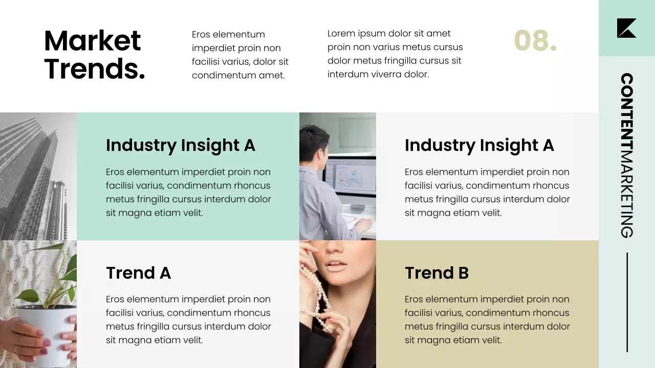 Muted Content Marketing Plan Strategy Presentation