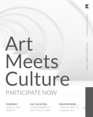 White Art Exhibition Event Announcement Instagram Post