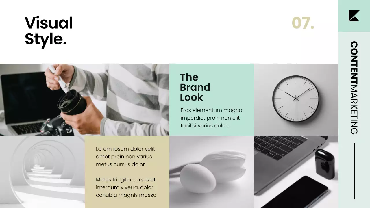 Muted Content Marketing Plan Strategy Presentation