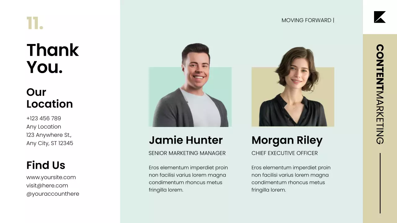 Muted Content Marketing Plan Strategy Presentation