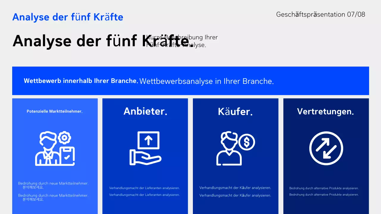 Blue Modern Business Bericht