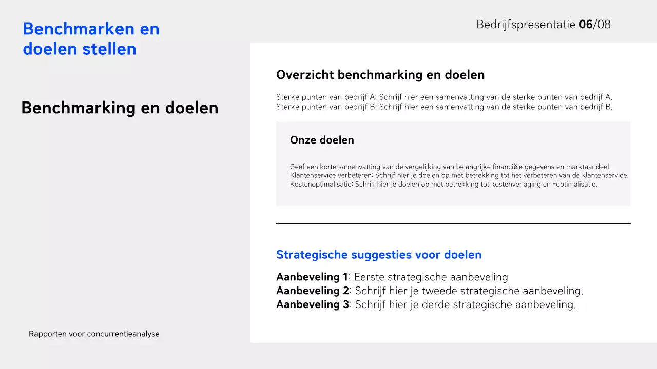 Blauw modern bedrijfsrapport