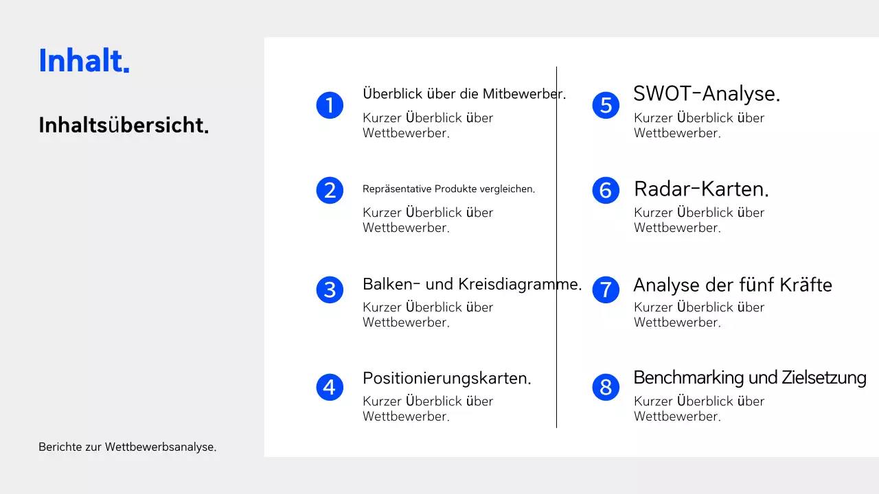 Blue Modern Business Bericht