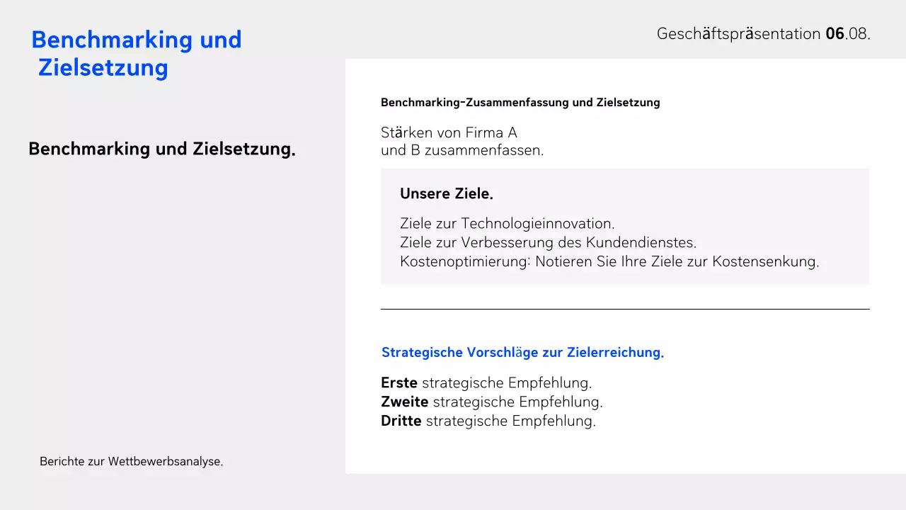 Blue Modern Business Bericht