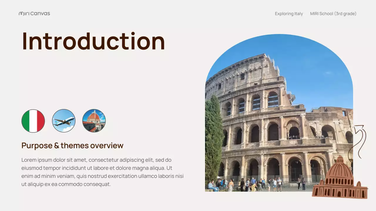 Presentasi Panduan Perjalanan Italia Klasik Beige