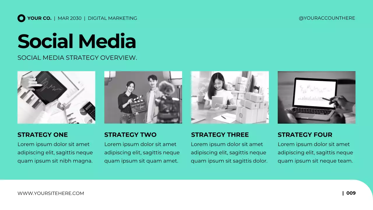 Teal Vibrant Digital Marketing Presentation