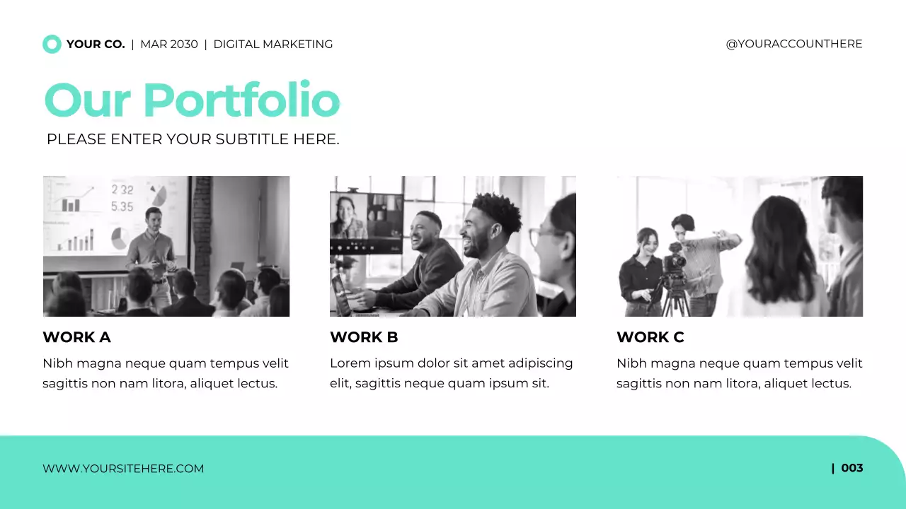 Teal Vibrant Digital Marketing Presentation