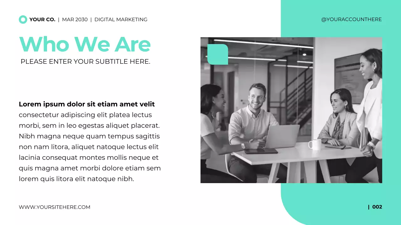 Teal Vibrant Digital Marketing Presentation