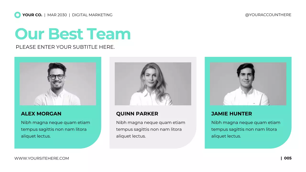 Teal Vibrant Digital Marketing Presentation