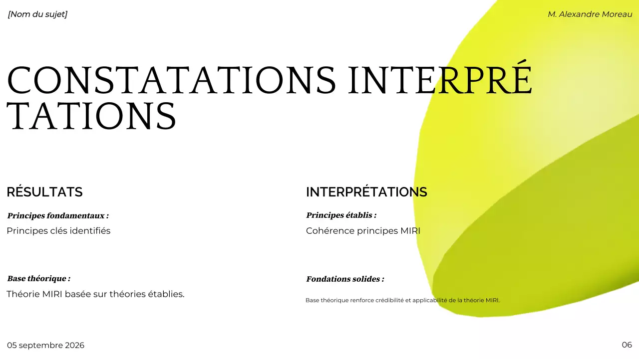 présentation d'un projet vert moderne