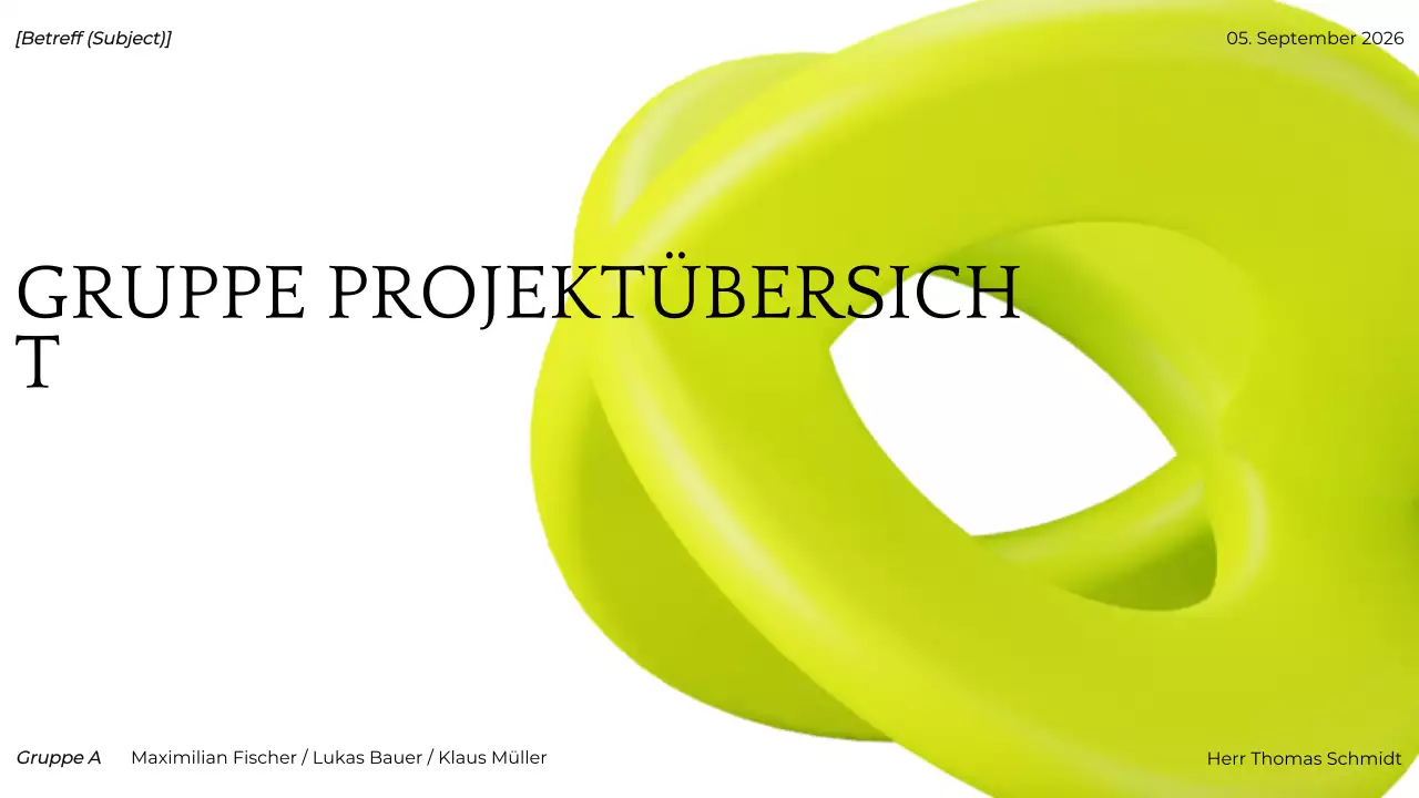 grün modern Projektpräsentation