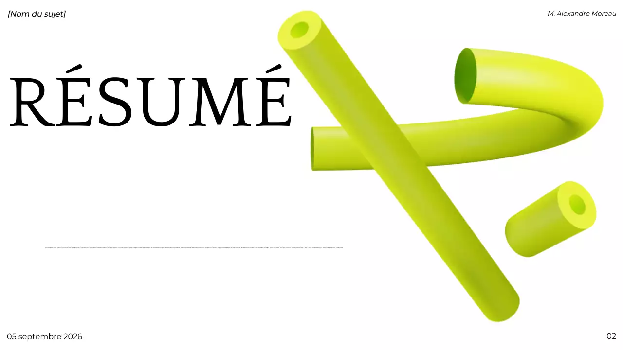 présentation d'un projet vert moderne