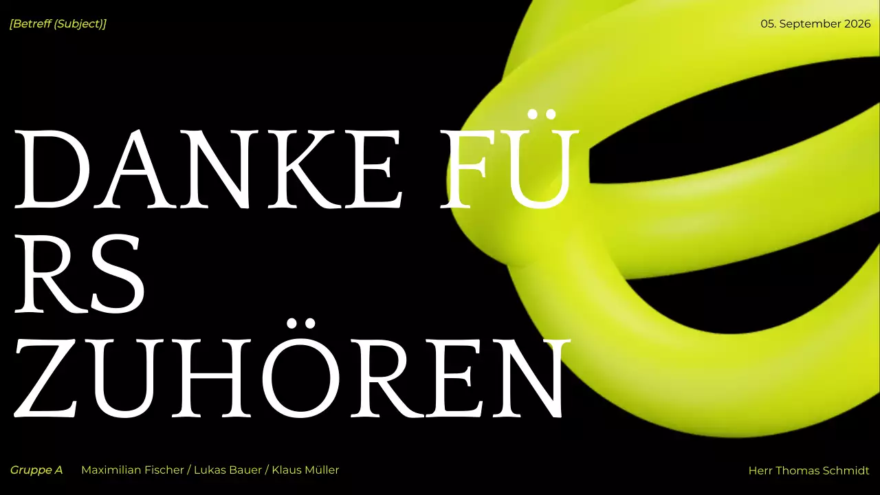 grün modern Projektpräsentation