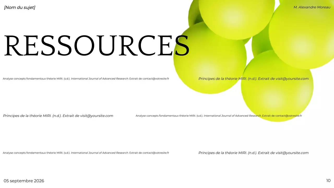 présentation d'un projet vert moderne