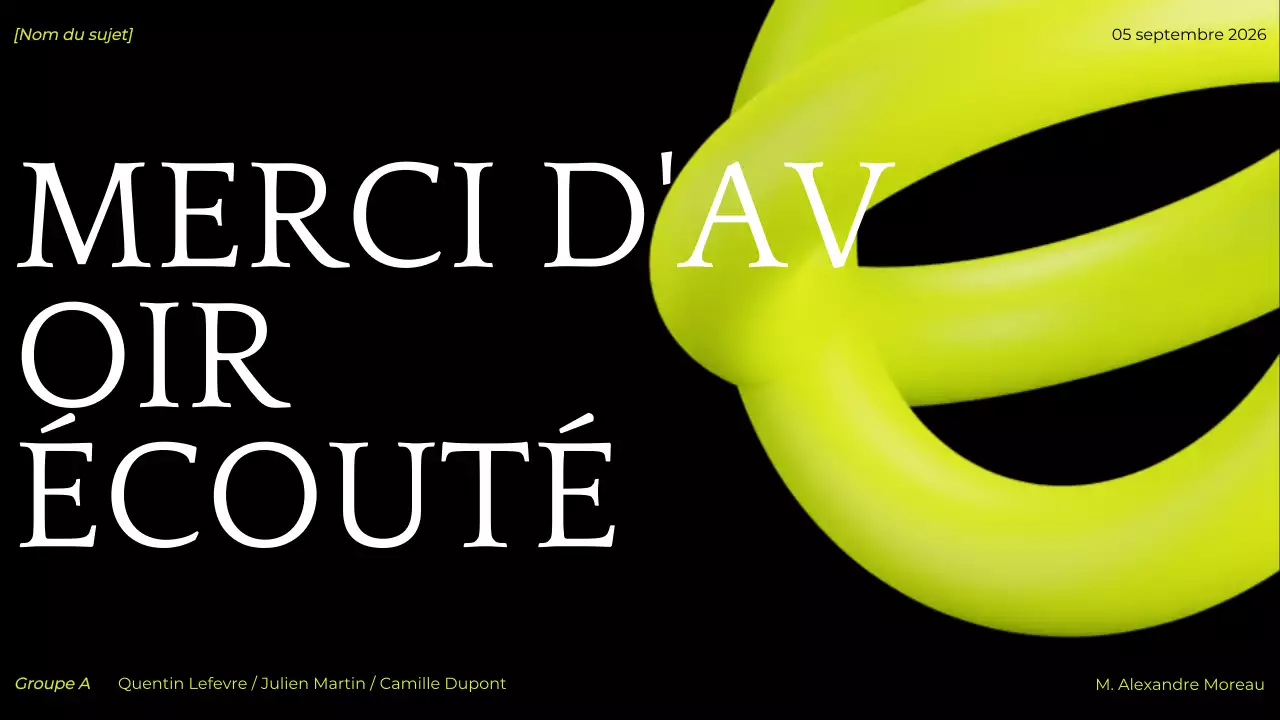 présentation d'un projet vert moderne