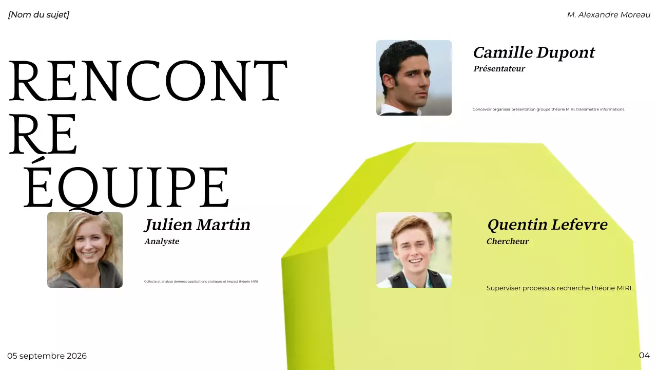 présentation d'un projet vert moderne