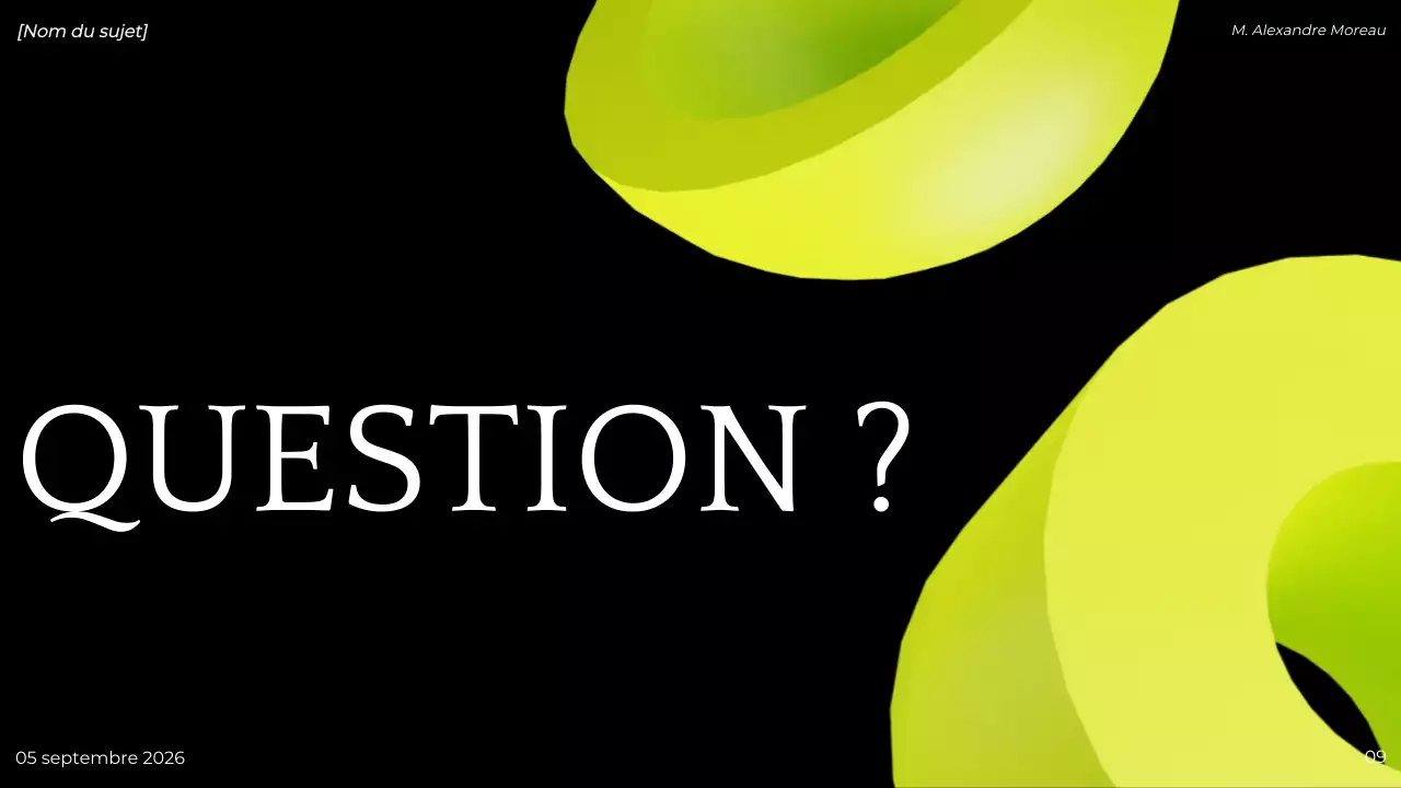 présentation d'un projet vert moderne