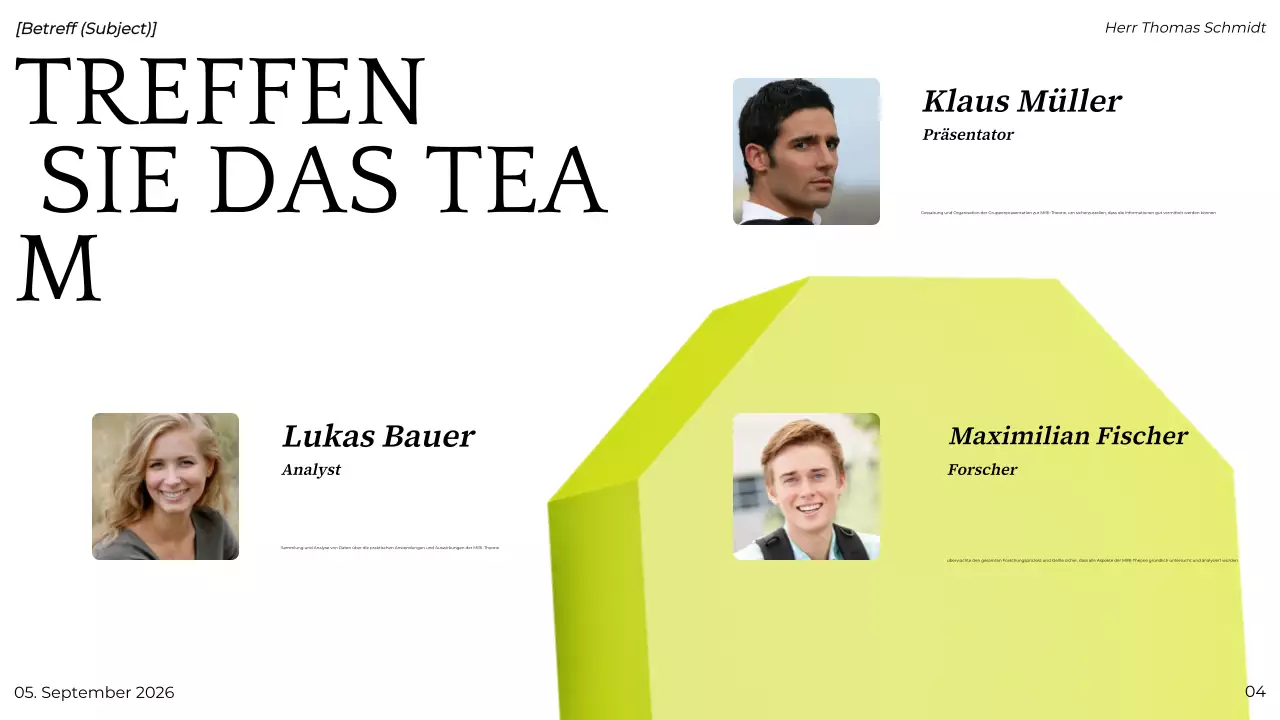 grün modern Projektpräsentation