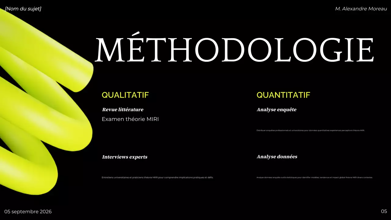 présentation d'un projet vert moderne