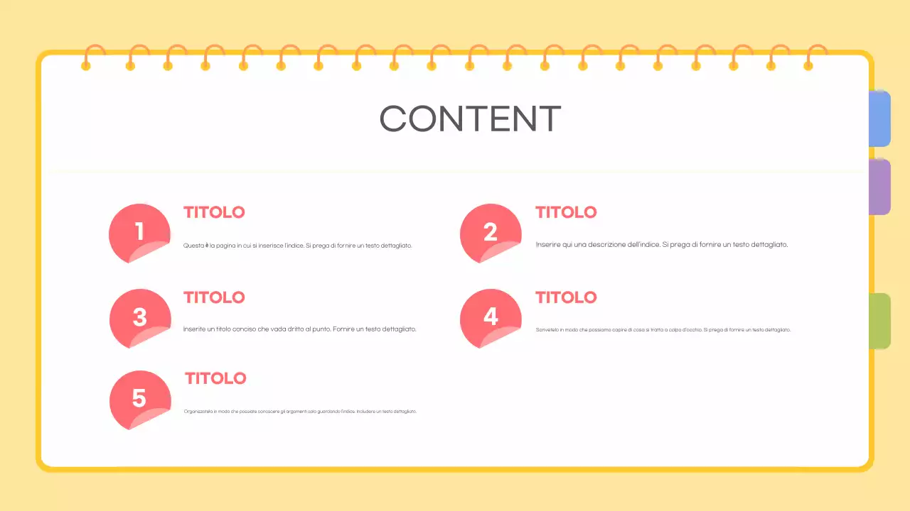 Giallo Descrizione del modello semplice