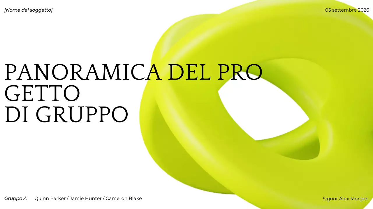 presentazione del progetto green modern